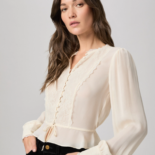 PAIGE Britt Blouse: Antique White