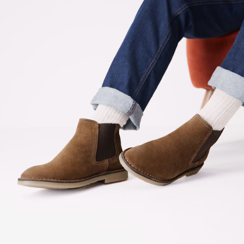 Tan Brown Suede Chelsea Boots