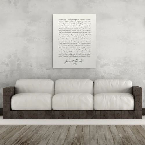Personalized Vows And Name Canvas